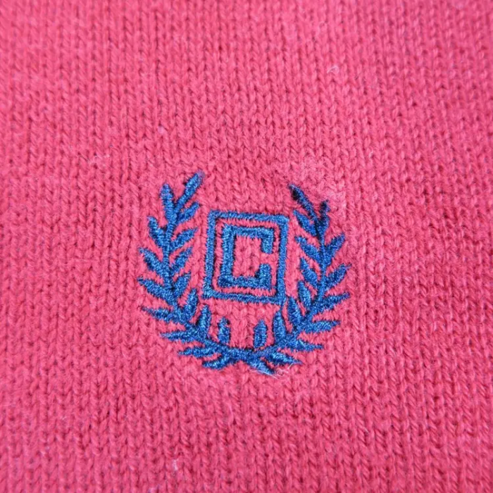 チャップス チルデンニット レッド XL Vネック 刺繍ロゴ マカオ製 赤 長袖 | Vintage.City 빈티지숍, 빈티지 코디 정보
