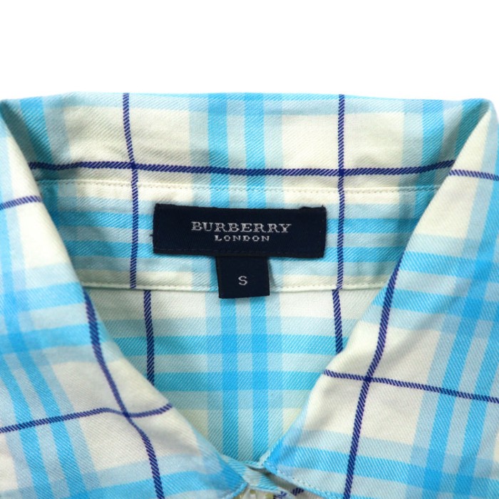 BURBERRY チェックシャツ S ブルー コットン | Vintage.City 빈티지숍, 빈티지 코디 정보
