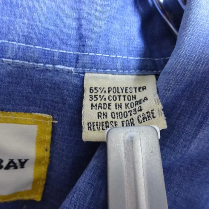 FALCON BAY キューバシャツ L ブルー 紺 刺繍 ポケット デニム 6083 | Vintage.City 古着屋、古着コーデ情報を発信