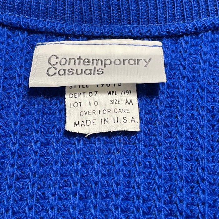 米国製 Contemporary Casuals ニットベスト ブルー Mサイズ | Vintage.City 古着屋、古着コーデ情報を発信