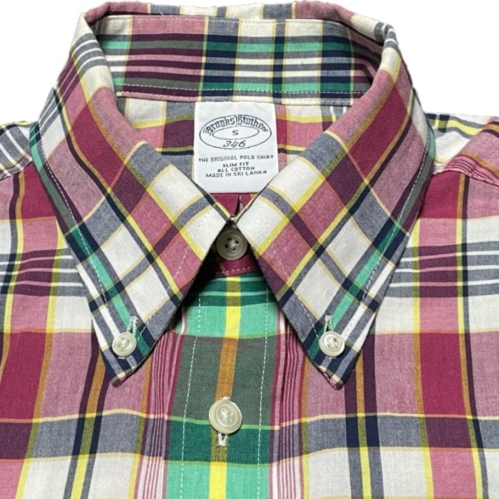 BROOKS BROTHERS 346 ボタンダウン半袖チェックシャツ Ｓサイズ | Vintage.City 빈티지숍, 빈티지 코디 정보
