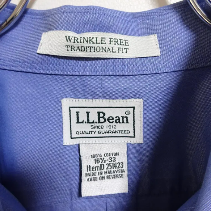 エルエルビーン 長袖シャツ サイズ16.1/2 ブルー 企業ロゴ  胸ポケット | Vintage.City 古着屋、古着コーデ情報を発信