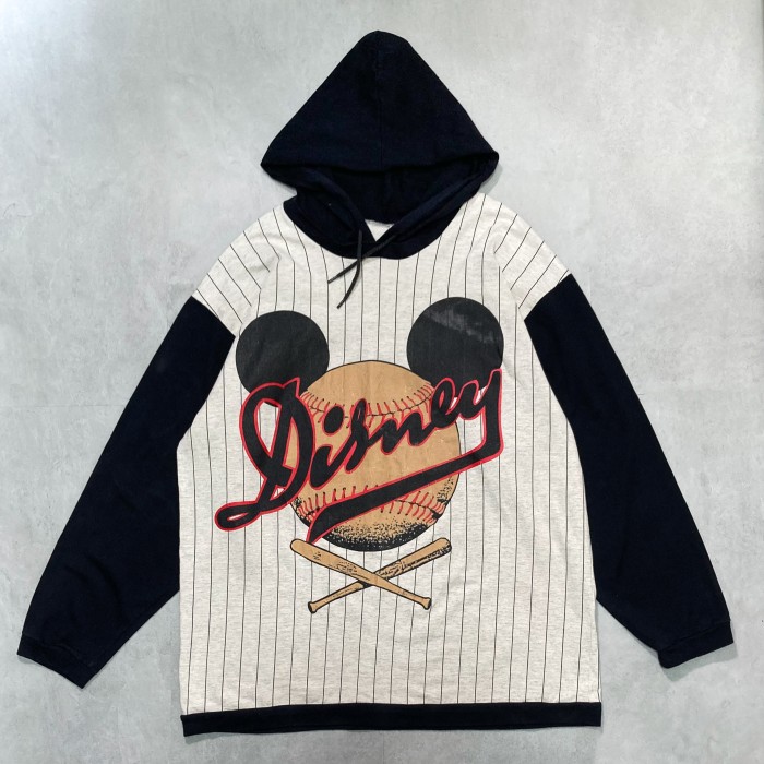 90s Disney hooded baseball L/S T-shirt | Vintage.City 빈티지숍, 빈티지 코디 정보