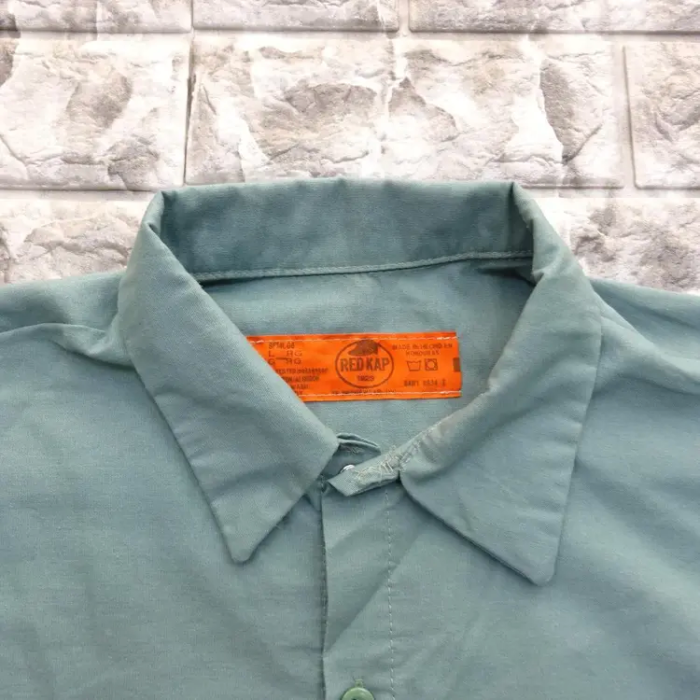 レッドキャップ ワークシャツ L ミントグリーン 刺繍ロゴ 胸ポケット 長袖 緑 | Vintage.City 古着屋、古着コーデ情報を発信