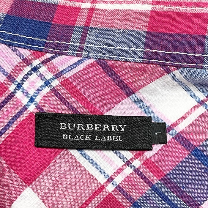 BURBERRY BLACK LABEL 長袖リネンシャツ ピンク 1サイズ | Vintage.City 古着屋、古着コーデ情報を発信
