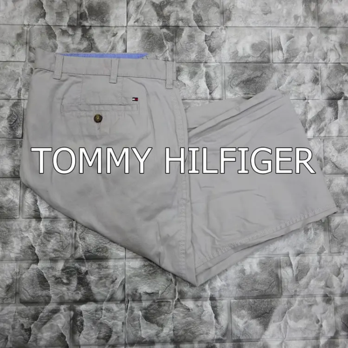 トミーヒルフィガー カジュアルパンツ 40/32 グレーベージュ スリムフィット | Vintage.City 古着屋、古着コーデ情報を発信