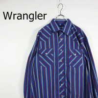 ラングラー ウエスタンシャツ L ブルー レッド ストライプ 長袖 胸ポケット | Vintage.City 빈티지숍, 빈티지 코디 정보