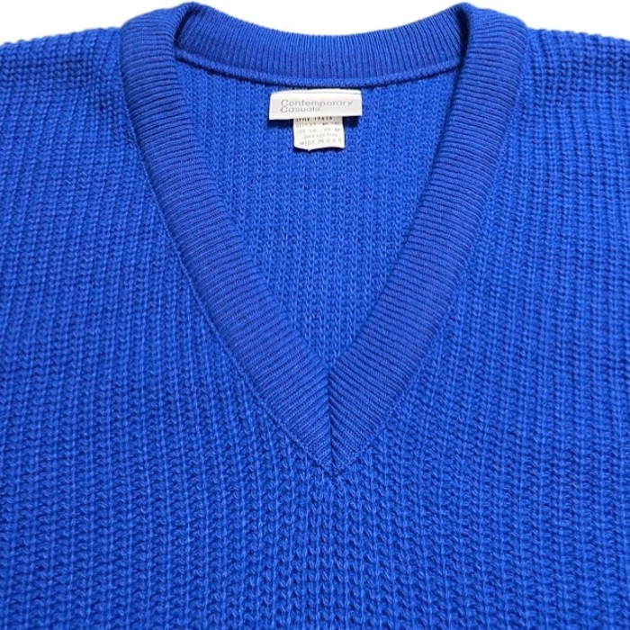 米国製 Contemporary Casuals ニットベスト ブルー Mサイズ | Vintage.City 古着屋、古着コーデ情報を発信