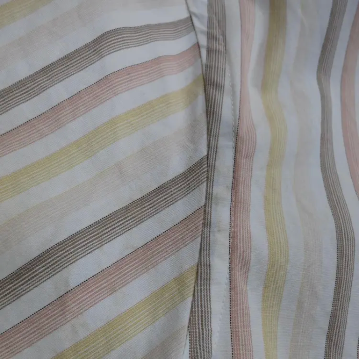 カルバンクライン 半袖シャツ M くすみベージュ ストライプ 日本製 カラフル | Vintage.City 古着屋、古着コーデ情報を発信
