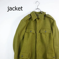 ミリタリージャケット カーキ 胸ポケット カバーオール 緑 厚手 ポケット | Vintage.City 古着屋、古着コーデ情報を発信
