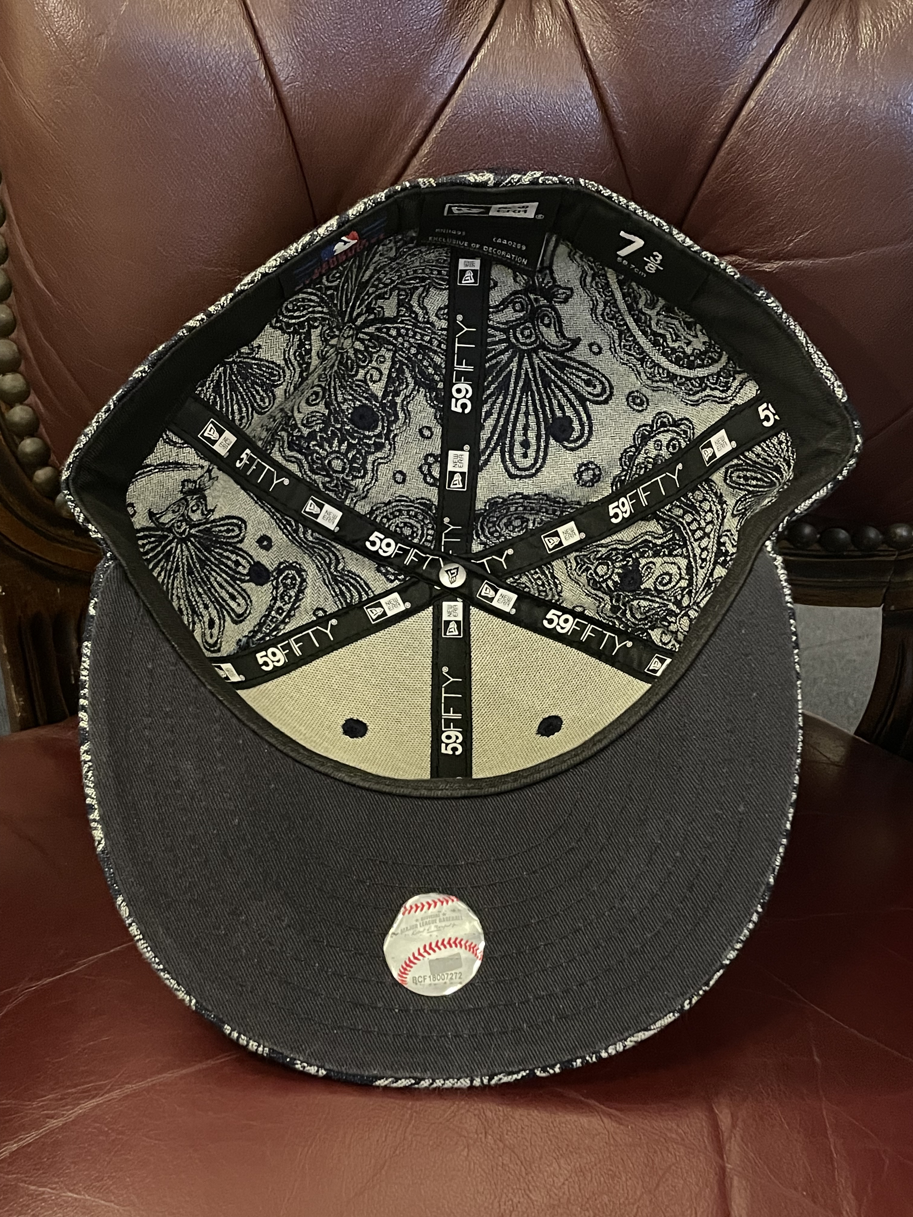 NEW ERA × NEW YORK YANKEES 総柄デニムベースボールキャップ