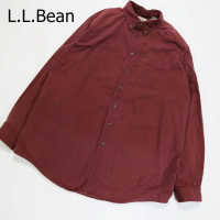 エルエルビーン シャツ XL くすみレッド ストライプ生地 ボタンダウン 赤 胸ポケット もこもこ生地 | Vintage.City 빈티지숍, 빈티지 코디 정보