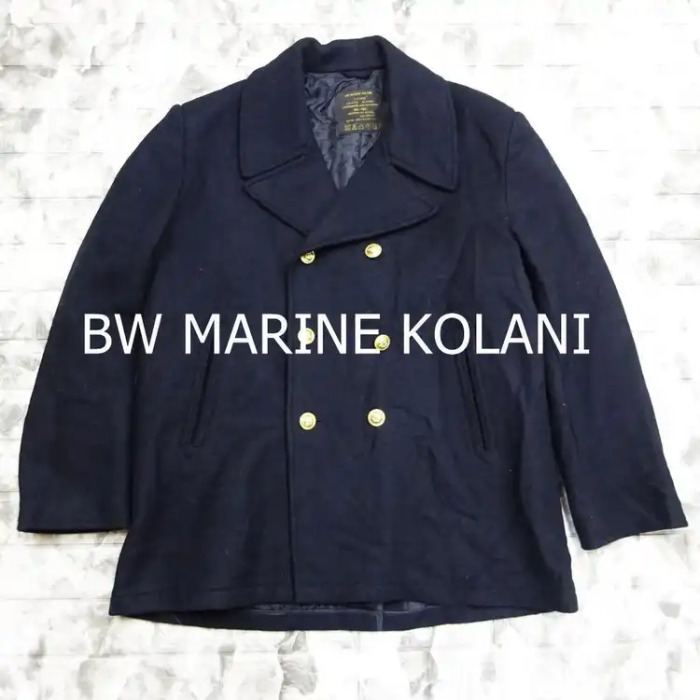 BW MARINE KOLANI ピーコート XL ブラック N205 金ボタン-