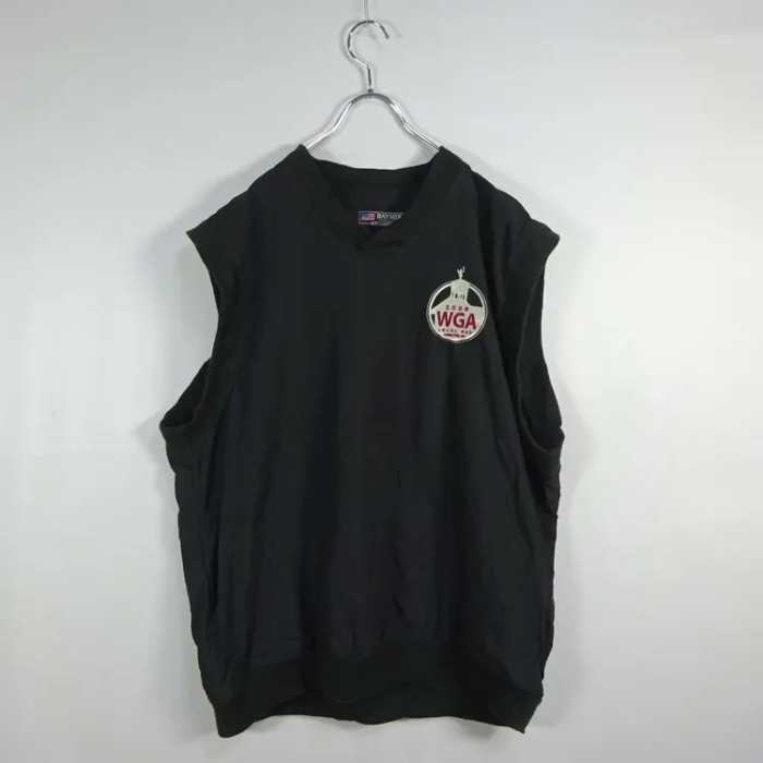 ベイサイド USA製 ナイロンベスト XL ブラック 胸ロゴ 刺繍ロゴ WGA | Vintage.City 古着屋、古着コーデ情報を発信