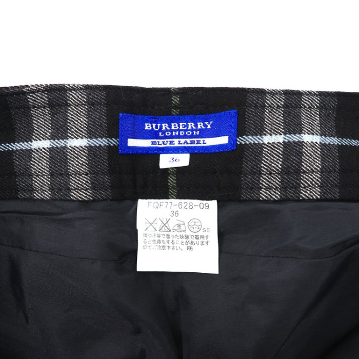 BURBERRY BLUE LABEL ノバチェックパンツ 36 ブラック ウール 日本製 | Vintage.City 古着屋、古着コーデ情報を発信