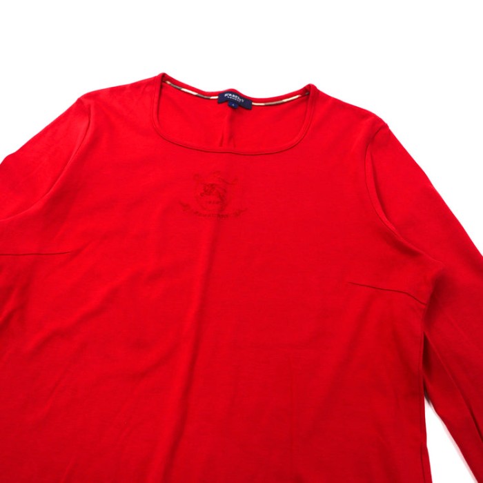 BURBERRY ロングスリーブTシャツ 4 レッド コットン ロゴ刺繍 | Vintage.City Vintage Shops, Vintage Fashion Trends