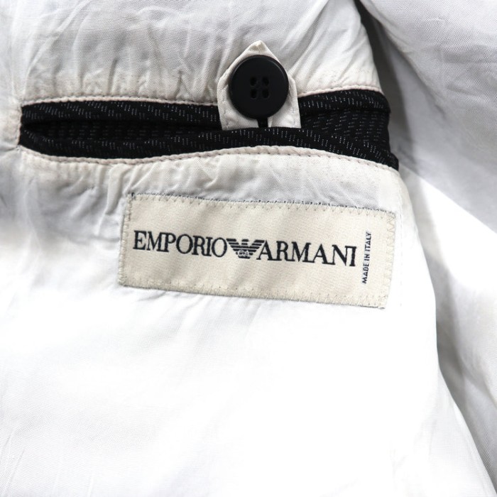 EMPORIO ARMANI 1Bテーラードジャケット 48 ブラック ストライプ イタリア製 | Vintage.City 古着屋、古着コーデ情報を発信
