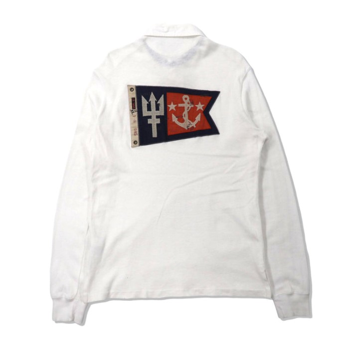Polo by Ralph Lauren ラガーシャツ S ホワイト コットン US NAVAL | Vintage.City 古着屋、古着コーデ情報を発信