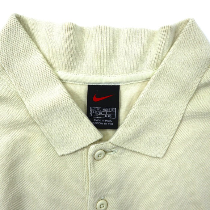 NIKE ポロシャツ XXL ベージュ コットン ロゴ刺繍 ビッグサイズ 黒タグ 90年代 | Vintage.City 古着屋、古着コーデ情報を発信
