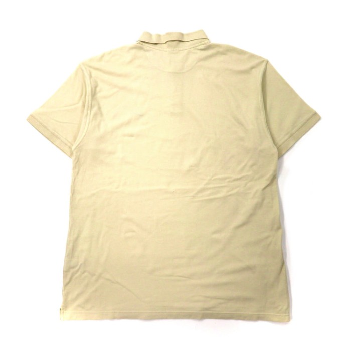 NIKE ポロシャツ XXL ベージュ コットン ロゴ刺繍 ビッグサイズ 黒タグ