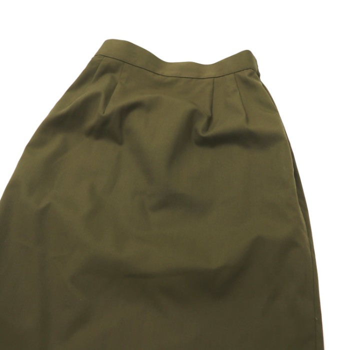 セットアップ ノーカラージャケット スカート 11AR カーキ ポリエステル 金ボタン | Vintage.City 빈티지숍, 빈티지 코디 정보