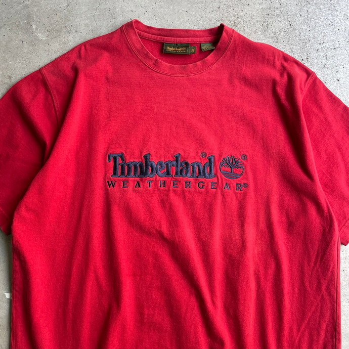 90年代 Timberland ティンバーランド ビッグロゴ刺繍 ヘビーウェイト T 