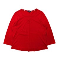 BURBERRY ロングスリーブTシャツ 4 レッド コットン ロゴ刺繍 | Vintage.City 古着屋、古着コーデ情報を発信