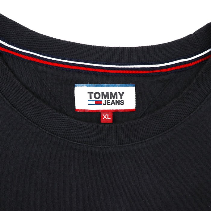 TOMMY JEANS Tシャツ XL ブラック コットン ロゴプリント | Vintage.City 빈티지숍, 빈티지 코디 정보