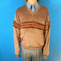 70-80s JC Penney Three Lines V-Neck Tops | Vintage.City 古着屋、古着コーデ情報を発信