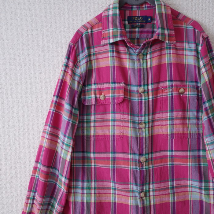 ヴィンテージ00s90sポロラルフローレンマドラスチェックシャツ赤長袖M | Vintage.City 古着屋、古着コーデ情報を発信