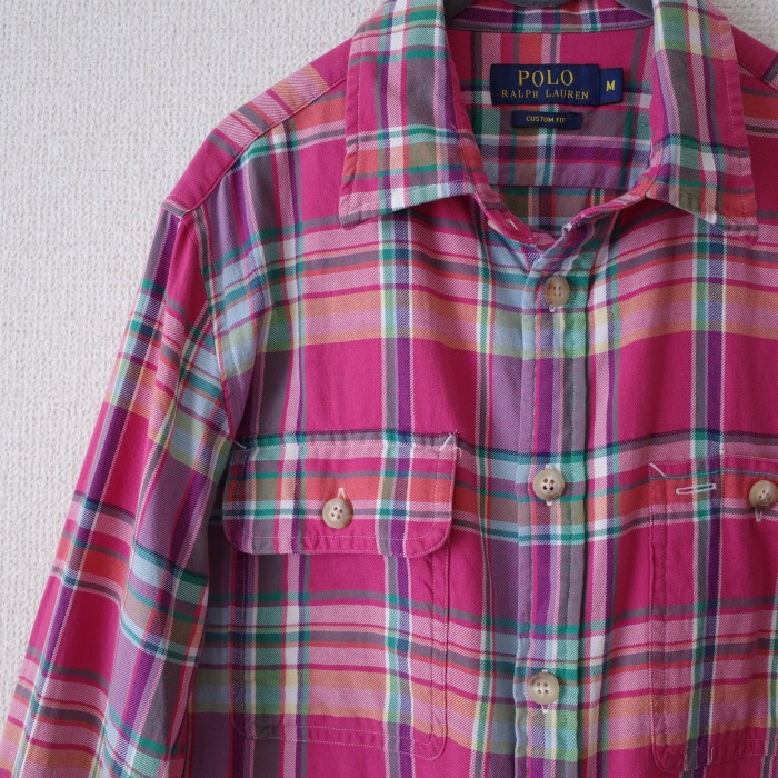 ヴィンテージ00s90sポロラルフローレンマドラスチェックシャツ赤長袖M | Vintage.City 빈티지숍, 빈티지 코디 정보