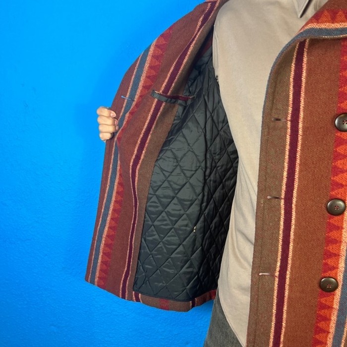 90s Native Striped Pea Coat (Jacket) | Vintage.City Vintage Shops, Vintage Fashion Trends