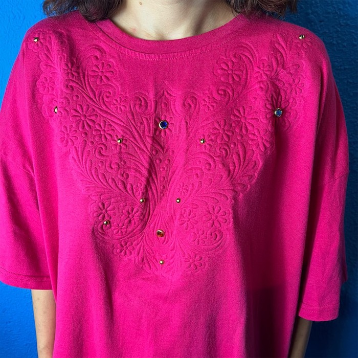 90s Pink Decoration T-Shirt | Vintage.City 古着屋、古着コーデ情報を発信