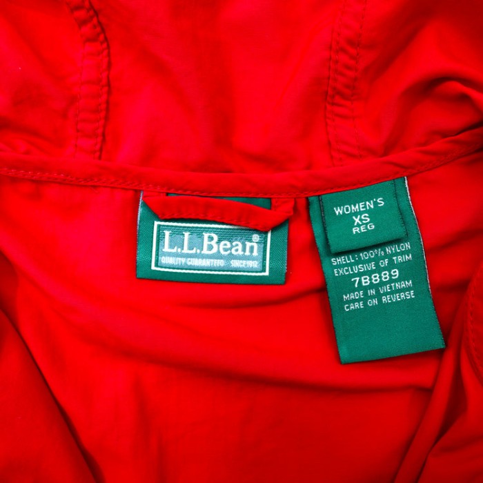 L.L.Bean アノラックパーカー XS レッド ナイロン 7B889 | Vintage.City 古着屋、古着コーデ情報を発信