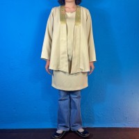80-90s Japanese Pattern Haori Jacket + Dress 2 Piece Set / Vintage ヴィンテージ 羽織 セットアップ セットアイテム 和柄 古着 set up | Vintage.City 古着屋、古着コーデ情報を発信