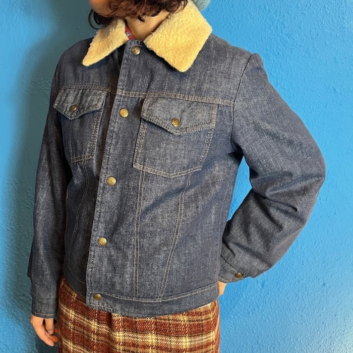 70s Sears Denim Boa Jacket | Vintage.City 古着屋、古着コーデ情報を発信
