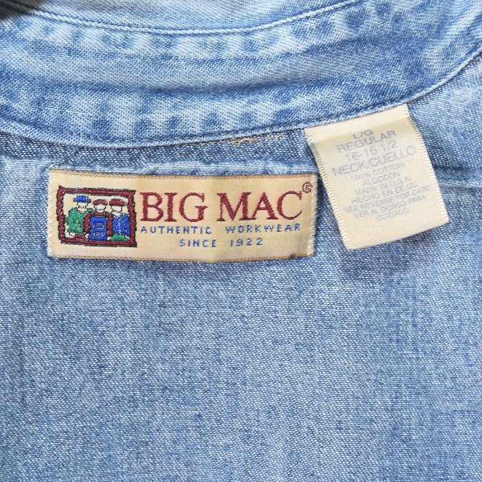 90s ビッグマック USA製 デニムシャツ ウエスタンシャツ オールド BIG MAC メンズL 古着 @CA1016 | Vintage.City 古着屋、古着コーデ情報を発信