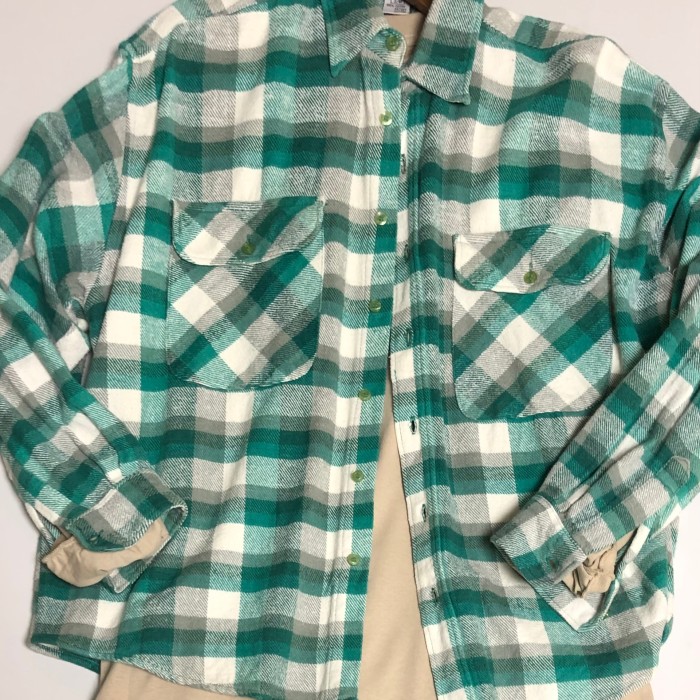 vintage Green Checkshirts | Vintage.City 빈티지숍, 빈티지 코디 정보