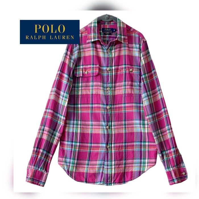 ヴィンテージ00s90sポロラルフローレンマドラスチェックシャツ赤長袖M | Vintage.City 빈티지숍, 빈티지 코디 정보
