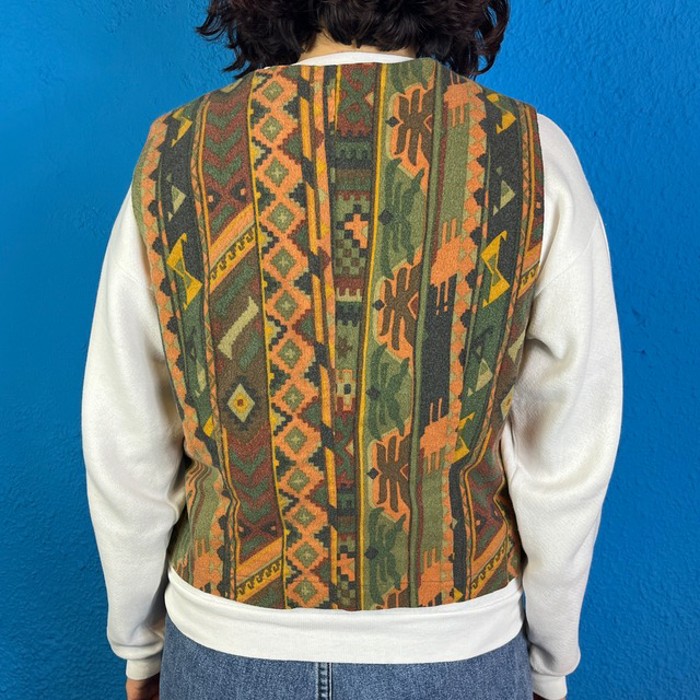 Native Pattern Vest | Vintage.City 古着屋、古着コーデ情報を発信