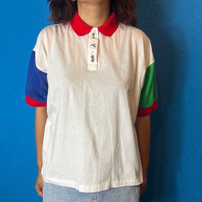 90s Golf Embroidery Polo Shirt | Vintage.City 古着屋、古着コーデ情報を発信