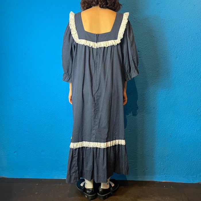 90s Dot pattern Frill Hawaiian Dress | Vintage.City 빈티지숍, 빈티지 코디 정보
