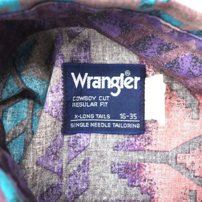 WRANGLER ボタンダウンシャツ XL ブルー コットン ネイティブ柄 90年代 | Vintage.City 古着屋、古着コーデ情報を発信