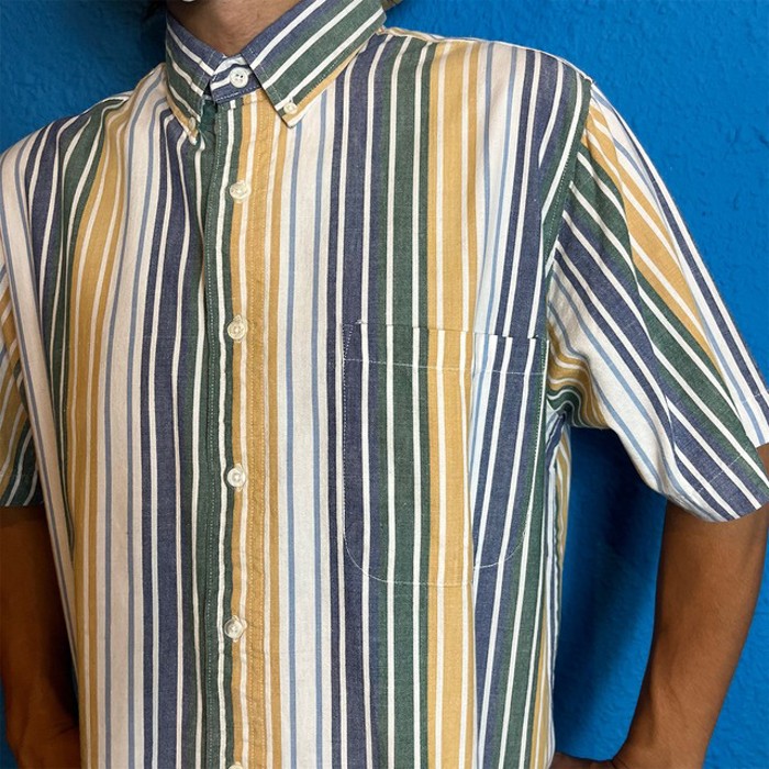 90s SEARS Stripe Button Down Shirt | Vintage.City 빈티지숍, 빈티지 코디 정보