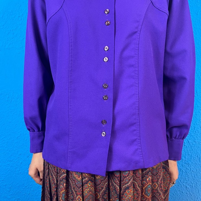 70s K-mart Purple Design Shirt | Vintage.City 古着屋、古着コーデ情報を発信