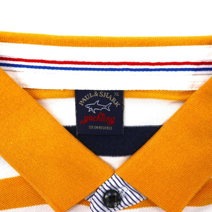 PAUL & SHARK ポロシャツ XL イエロー ボーダー コットン | Vintage.City 古着屋、古着コーデ情報を発信