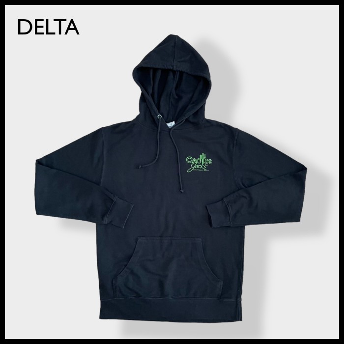 DELTA FLEECE】薄手 パーカー バックプリント ワンポイント 両面 ...