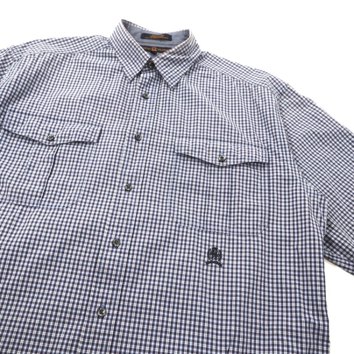 TOMMY HILFIGER チェックシャツ M ブルー コットン | Vintage.City 빈티지숍, 빈티지 코디 정보