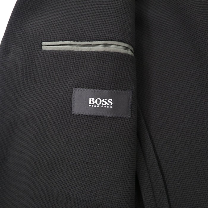 HUGO BOSS 3Bテーラードジャケット 50 ブラック コットン イタリア製 | Vintage.City 古着屋、古着コーデ情報を発信
