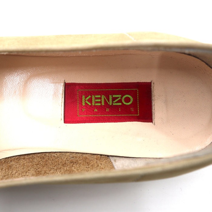 KENZO フラットパンプス 23.5cm ベージュ スエード 花柄 オールド | Vintage.City 빈티지숍, 빈티지 코디 정보